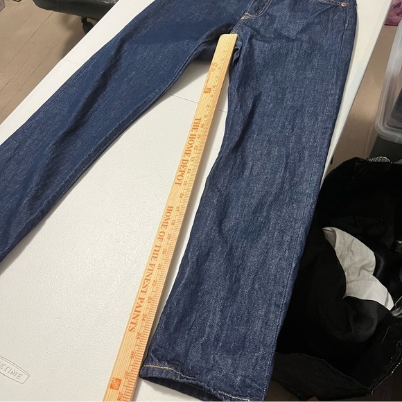 Levi’s 501 Jeans Across A Plain Dark Wash 100% Cotton Size 27 J2 - Picture 9 of 12